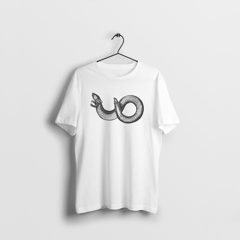 Unisex white shirt  - snake