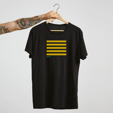 Unisex Urban black T-shirt - Strips